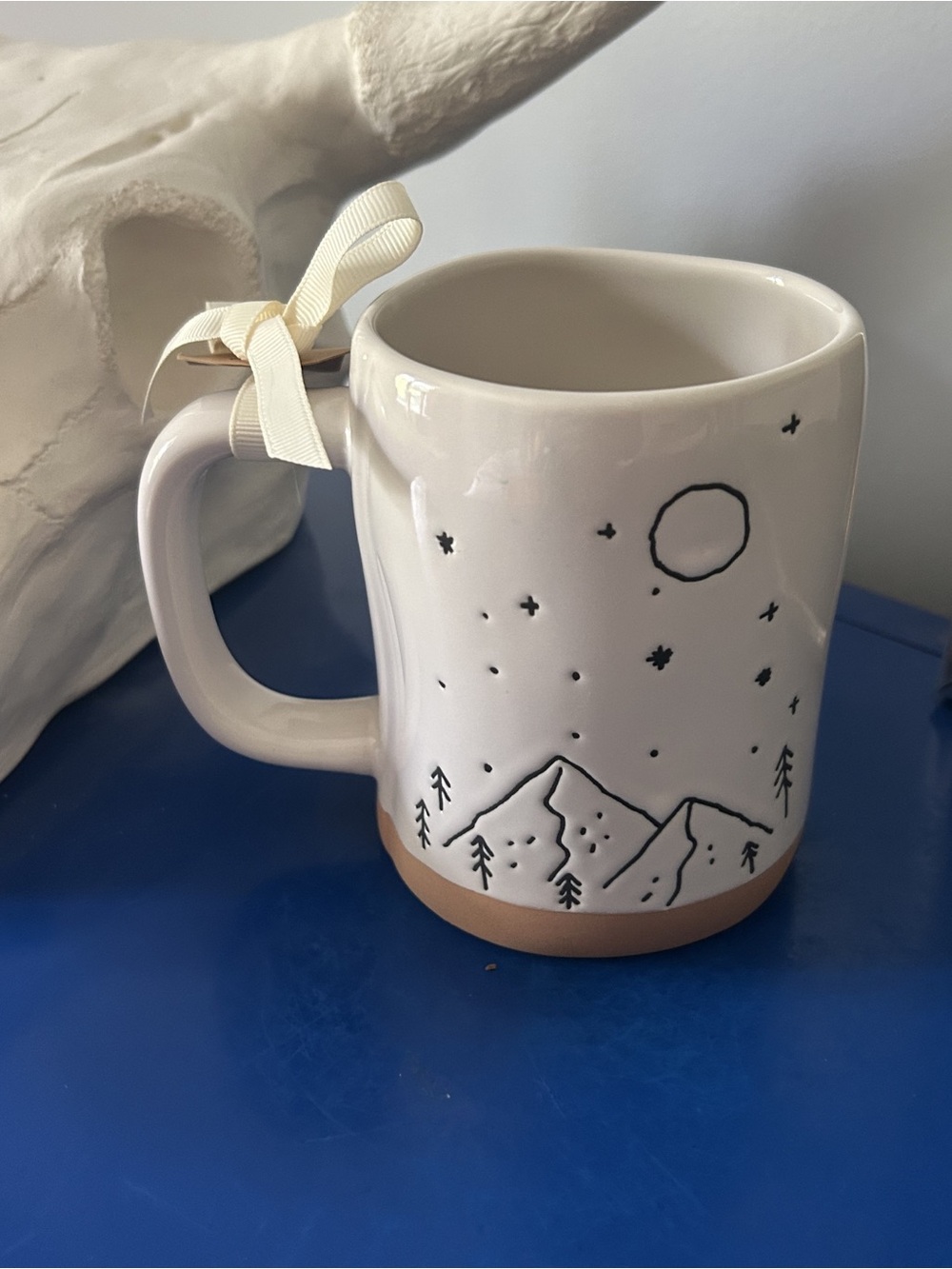 Rae Dunn Faith Can Move Mountains Matthew 17:20 Double Sided Mug - Picture 2 of 8